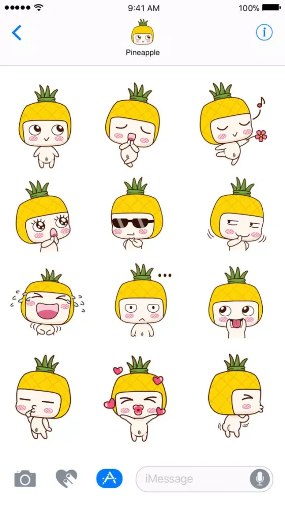 Fine-Apple Stickers Screenshots