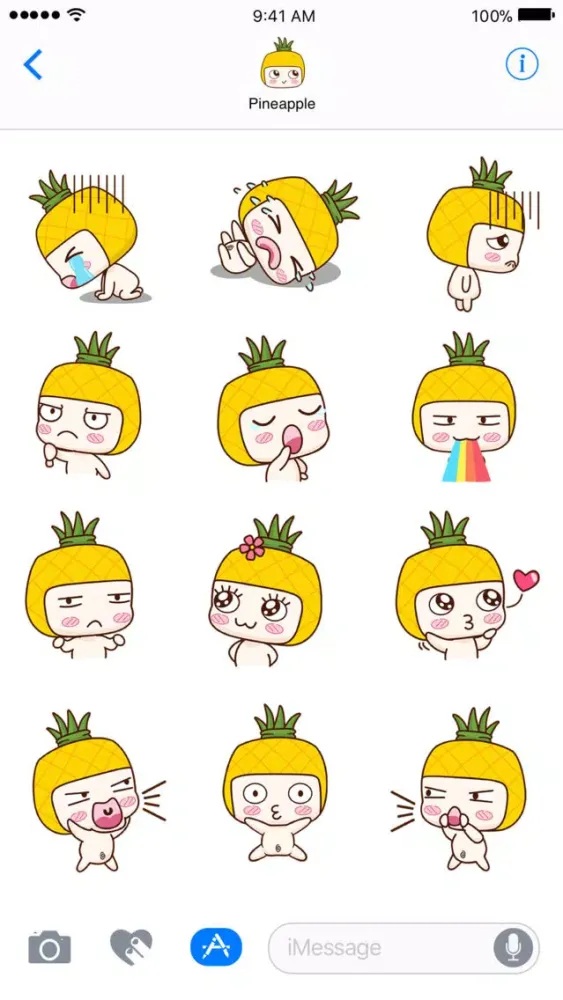 Fine-Apple Stickers Screenshots