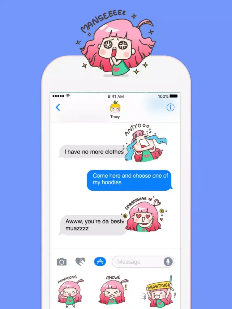 Oppa! - Stickers for iMessage iPad  Screenshots