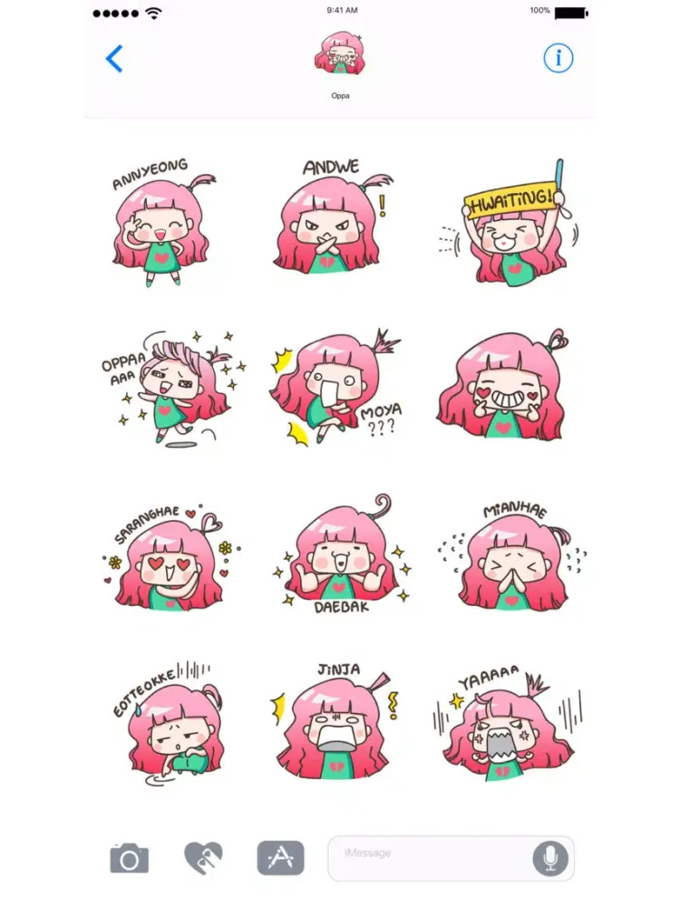 Oppa! - Stickers for iMessage iPad  Screenshots