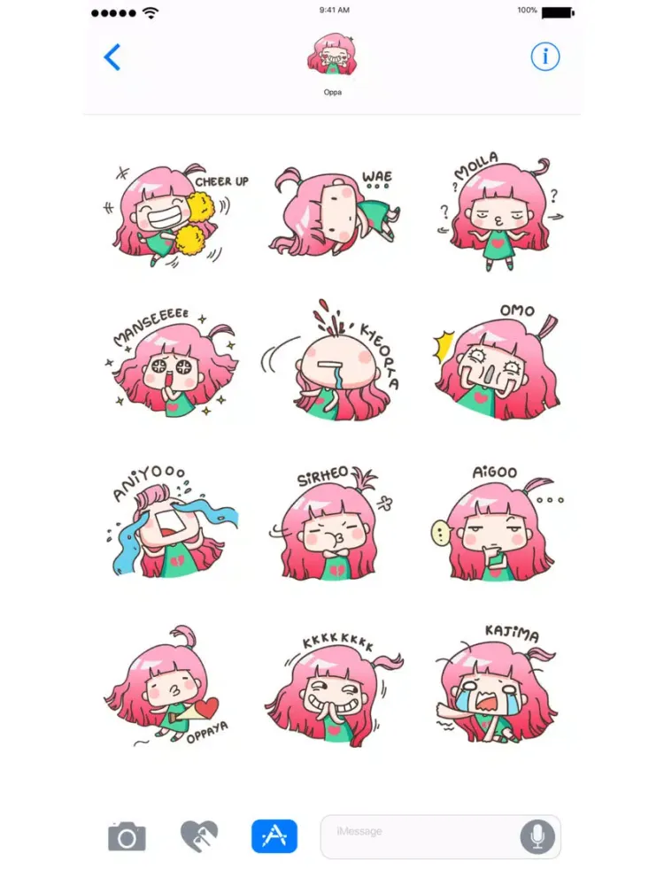 Oppa! - Stickers for iMessage iPad  Screenshots