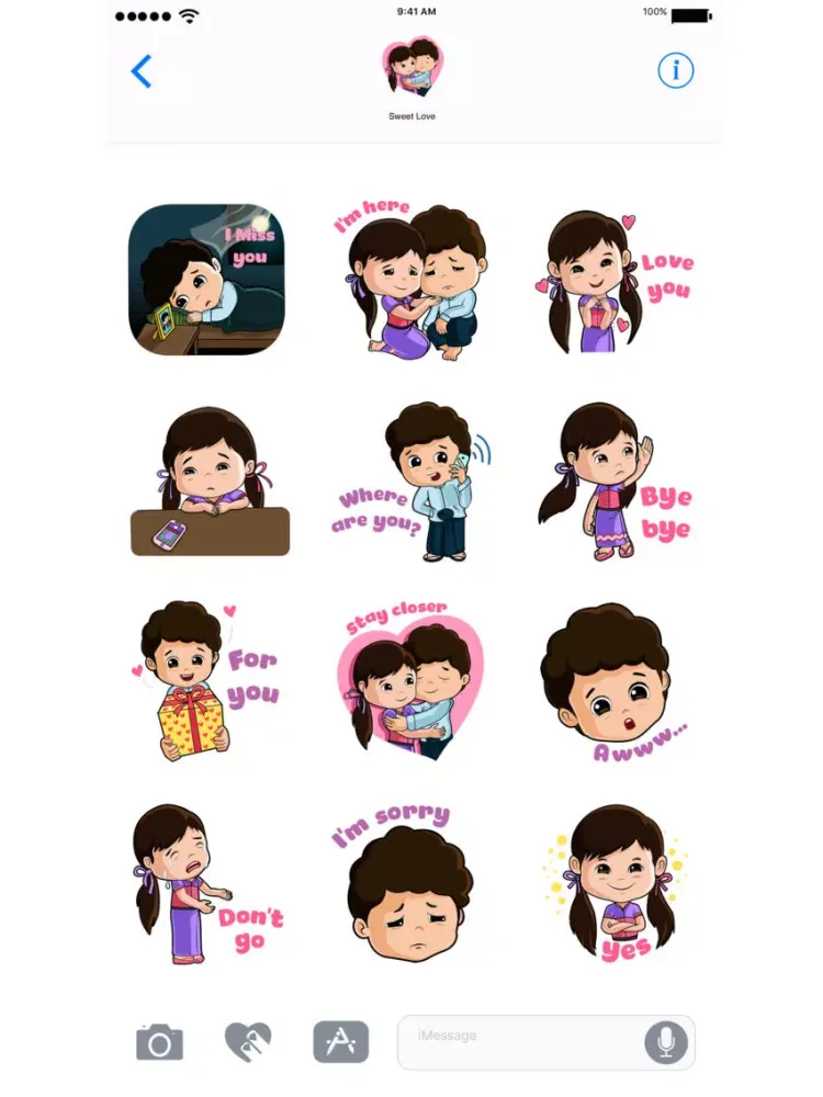 Capturas de pantalla de Sweet Love - Sticker iPad 