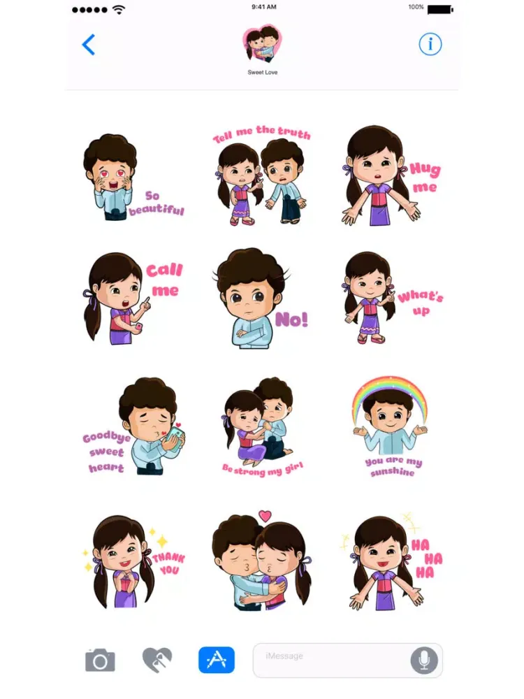 Capturas de pantalla de Sweet Love - Sticker iPad 