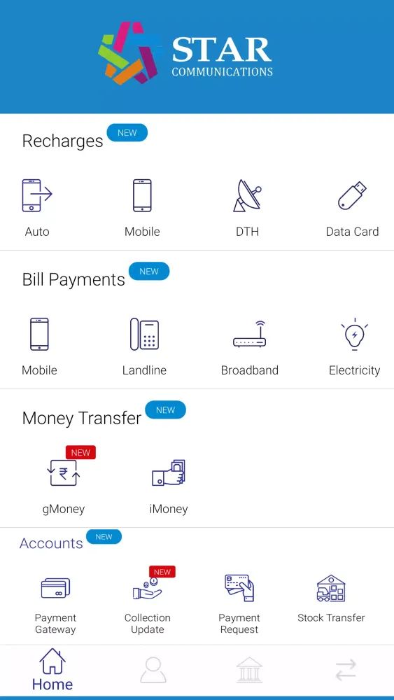 StarEC-Recharge,AEPS,Bills Screenshots