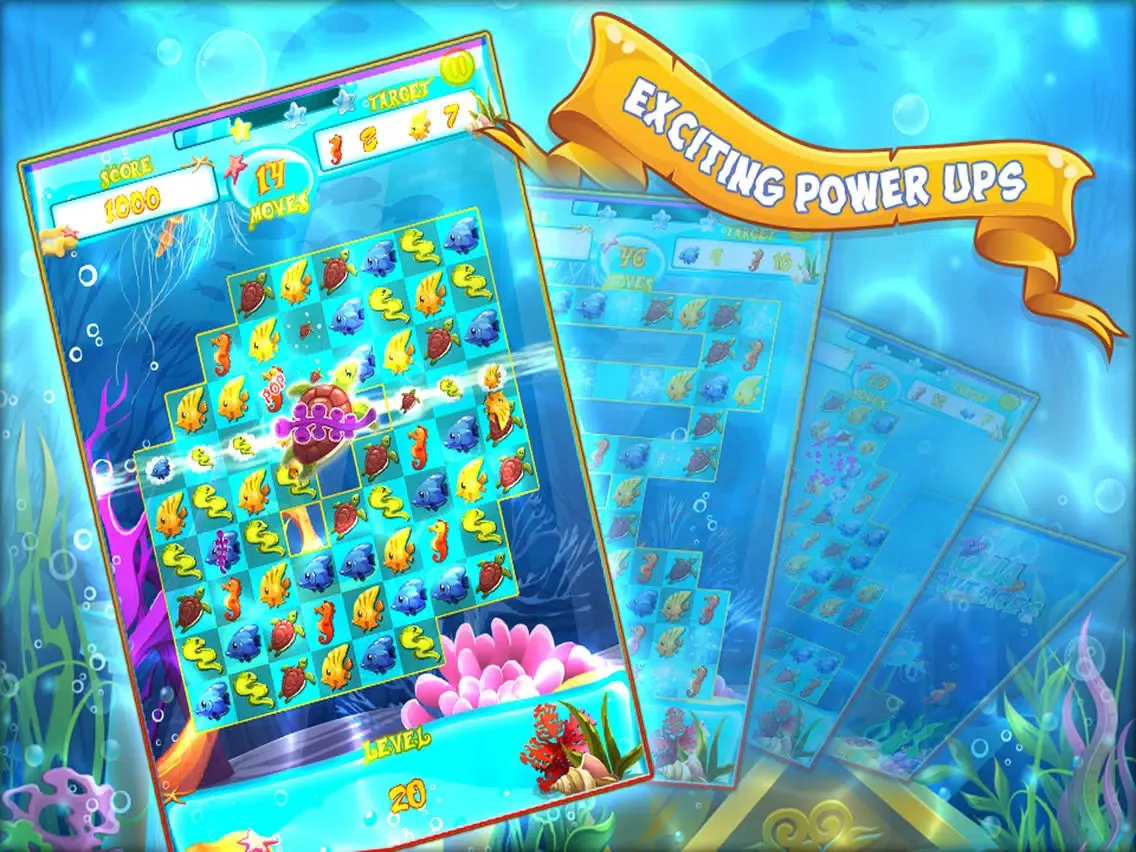 Aqua Adventures - Match Three Games iPad  スクリーンショット