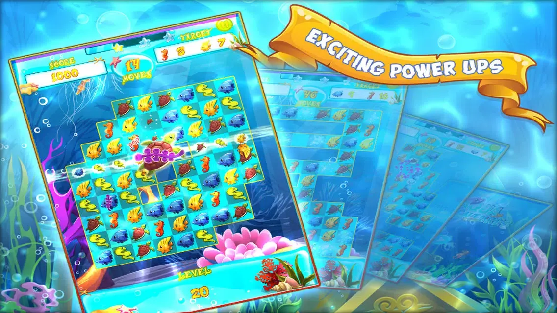 Aqua Adventures - Match Three Games スクリーンショット