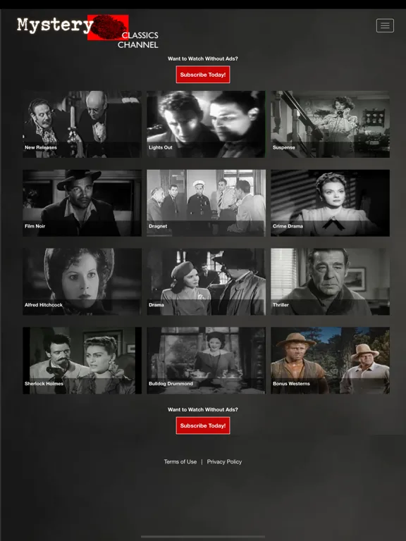 Capturas de pantalla de Mystery Movies Channel iPad 