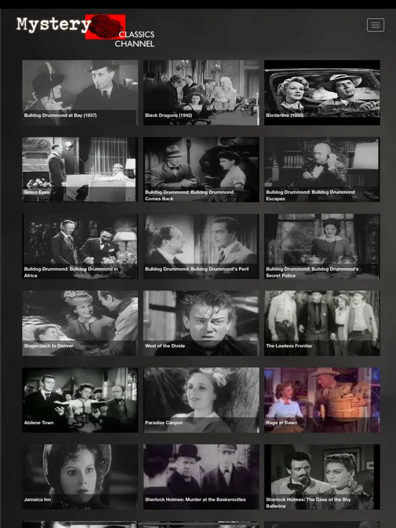 Capturas de pantalla de Mystery Movies Channel iPad 