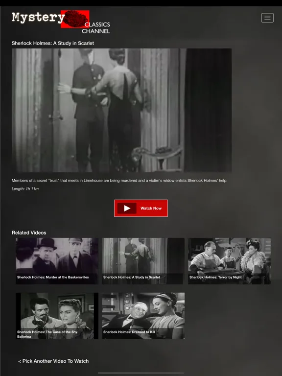Capturas de pantalla de Mystery Movies Channel iPad 