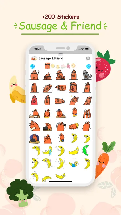 Sausage and Friend Stickers Screenshots