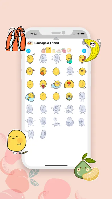 Sausage and Friend Stickers Screenshots