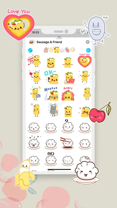 Sausage and Friend Stickers Screenshots