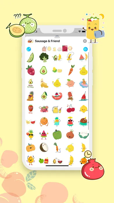 Sausage and Friend Stickers Screenshots