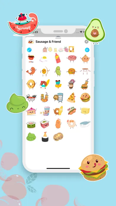 Sausage and Friend Stickers Screenshots