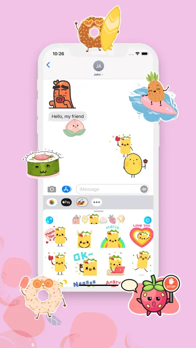 Sausage and Friend Stickers Screenshots