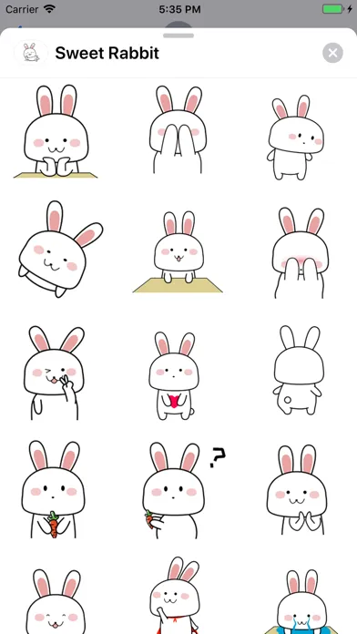 Sweet Rabbit Animated Stickers Screenshots