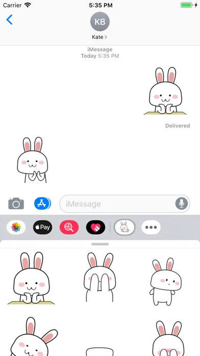 Sweet Rabbit Animated Stickers Screenshots