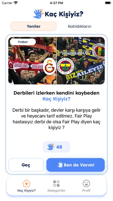 ภาพหน้าจอของ Kaç Kişiyiz?