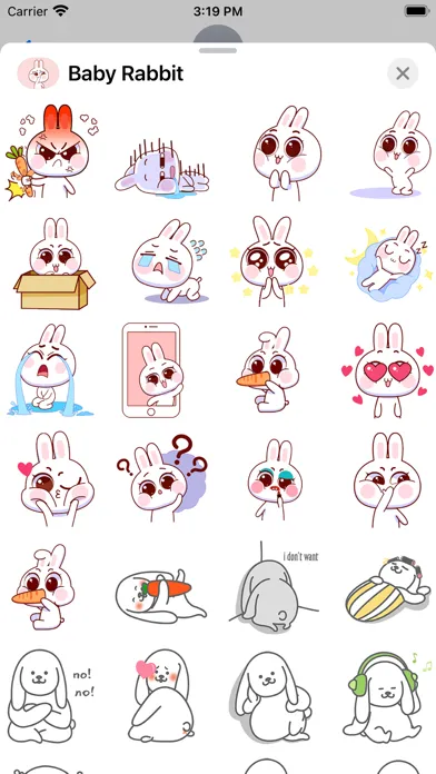 Baby Rabbit Animated Stickers Screenshots
