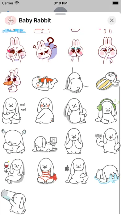 Baby Rabbit Animated Stickers Screenshots