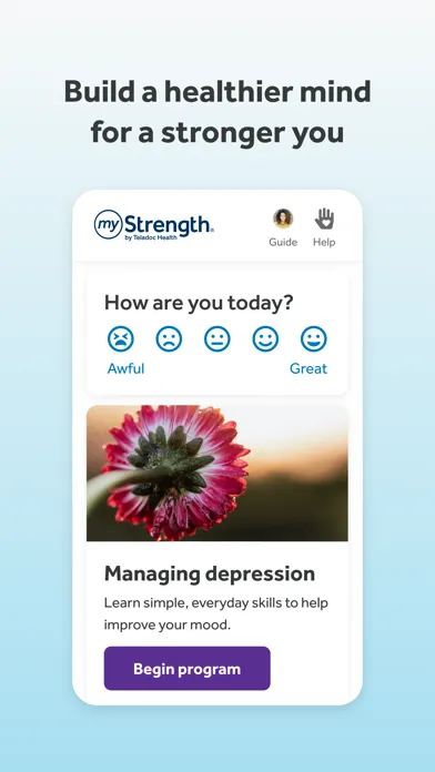 Screenshot di myStrength by Teladoc Health