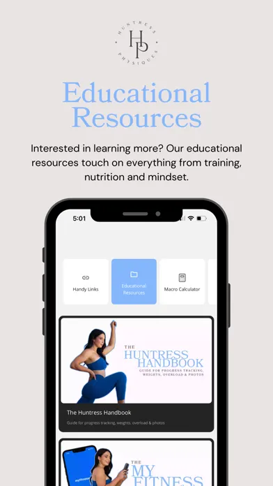 Ảnh chụp màn hình của HUNTRESS PHYSIQUES APP