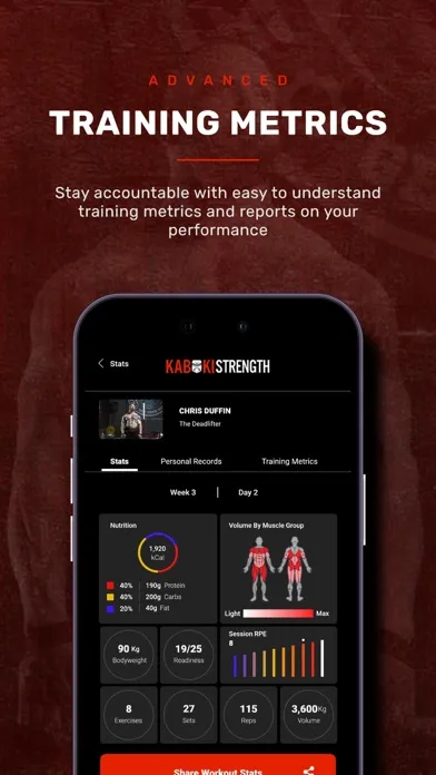 Kabuki Strength Training App Ekran Görüntüleri