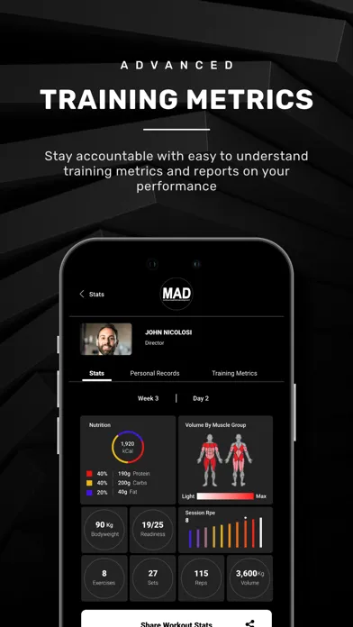 Tangkapan layar MAD Training App