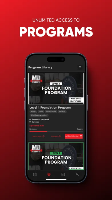 MD Strength Training App 스크린샷