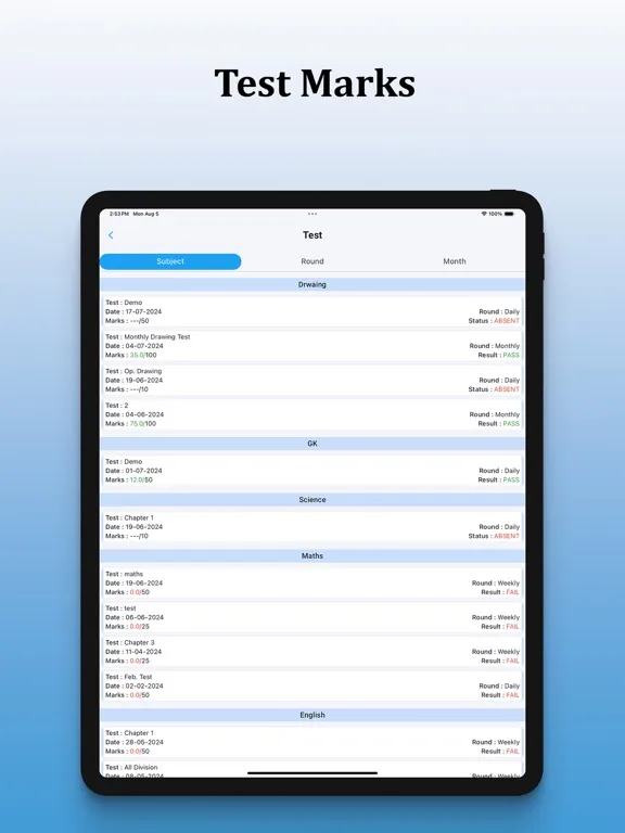 My Student app For Institute iPad  স্ক্রিনশট