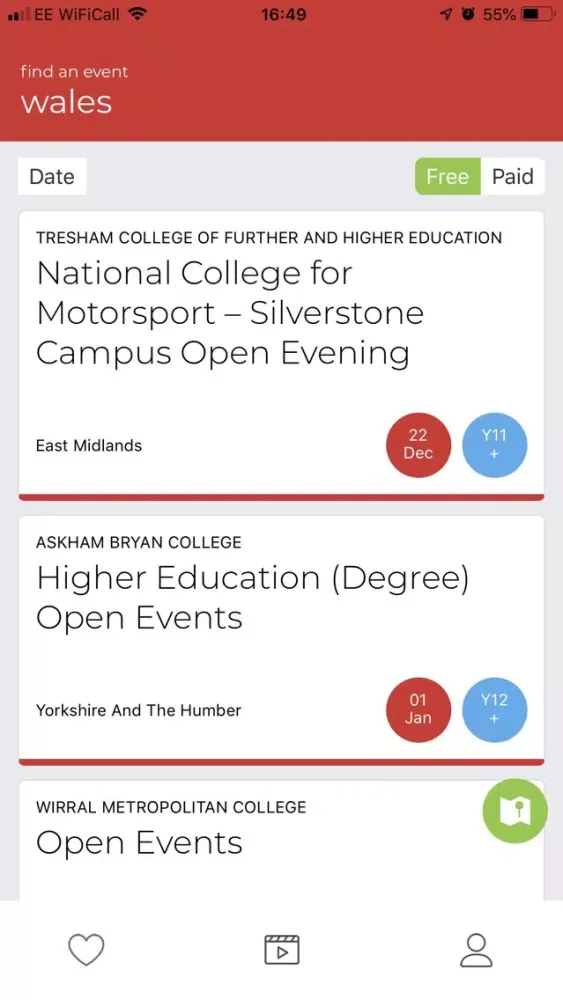 My Student Events Screenshots