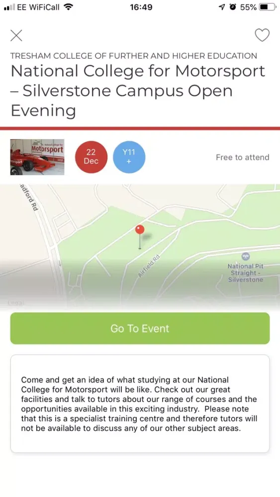 My Student Events Screenshots