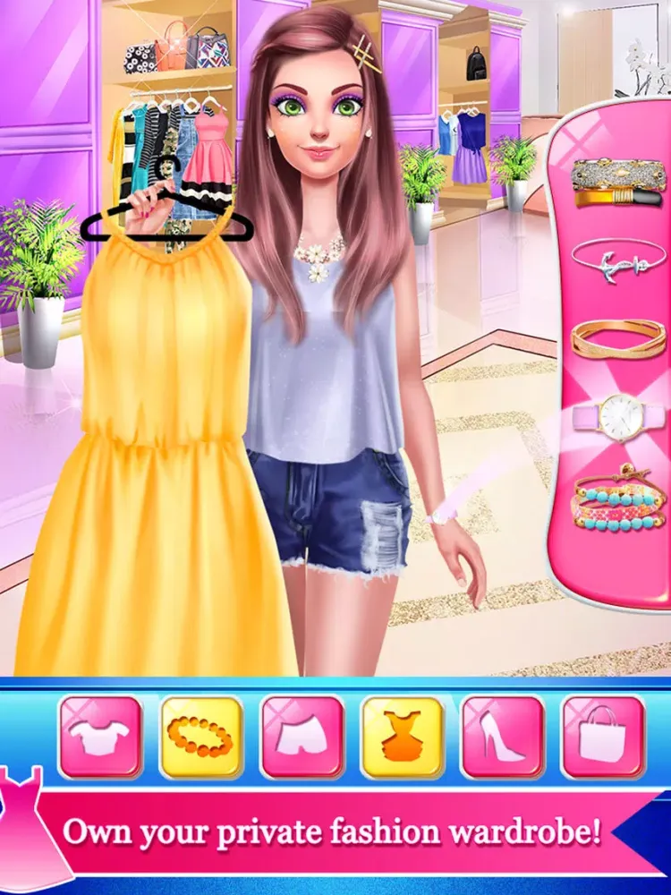 Screenshot di High School Fashion Diary - Makeup & Dressup Salon iPad 