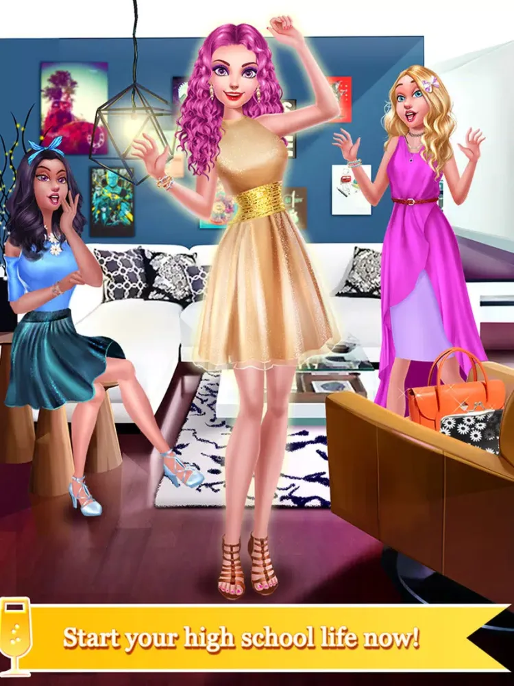 Screenshot di High School Fashion Diary - Makeup & Dressup Salon iPad 