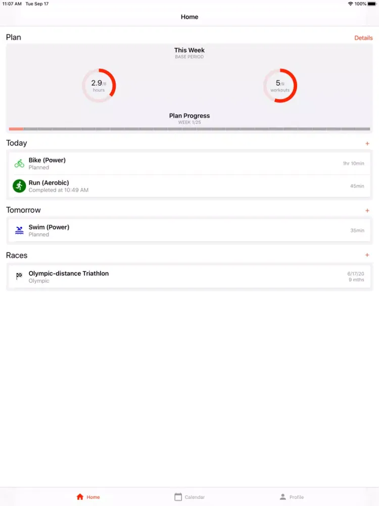 MyTriPro - Triathlon Training iPad 应用截图