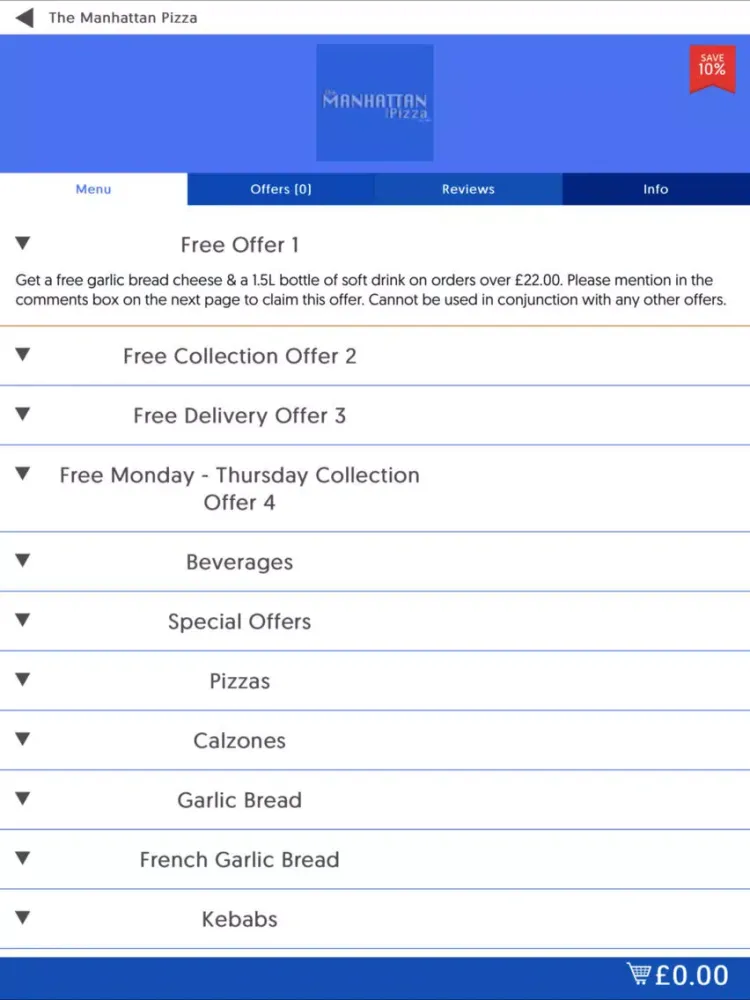 Manhattan Pizza Wigan iPad  سکرین شاٹس