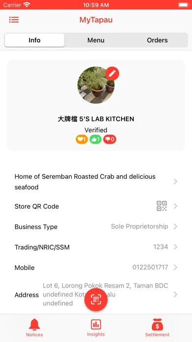 Tangkapan layar MyTapau For Sellers