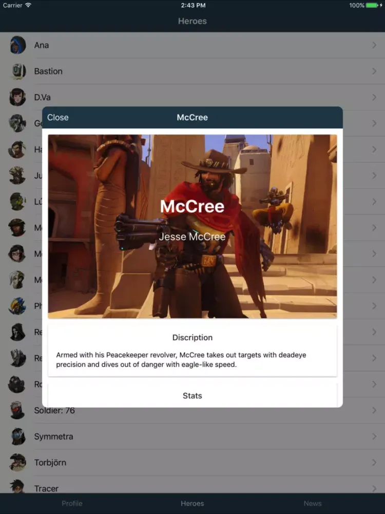 Mercy: Stats for Overwatch iPad 應用截圖