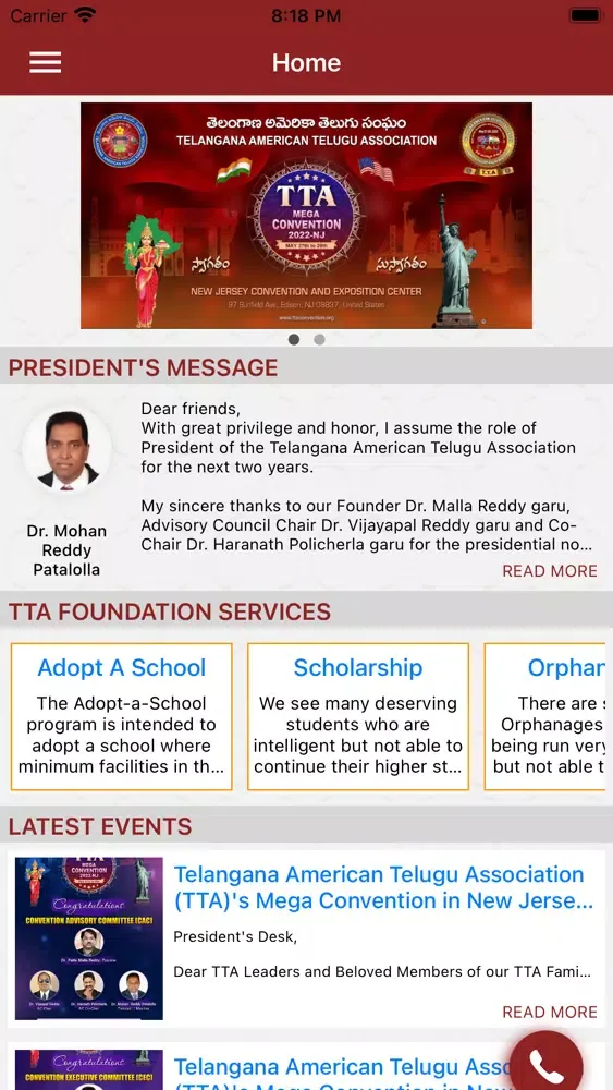 Telangana American Telugu Assn Ekran Görüntüleri