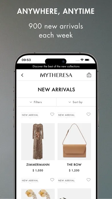 Capturas de tela do Mytheresa: Shop Luxury Brands