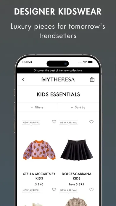 Capturas de tela do Mytheresa: Shop Luxury Brands