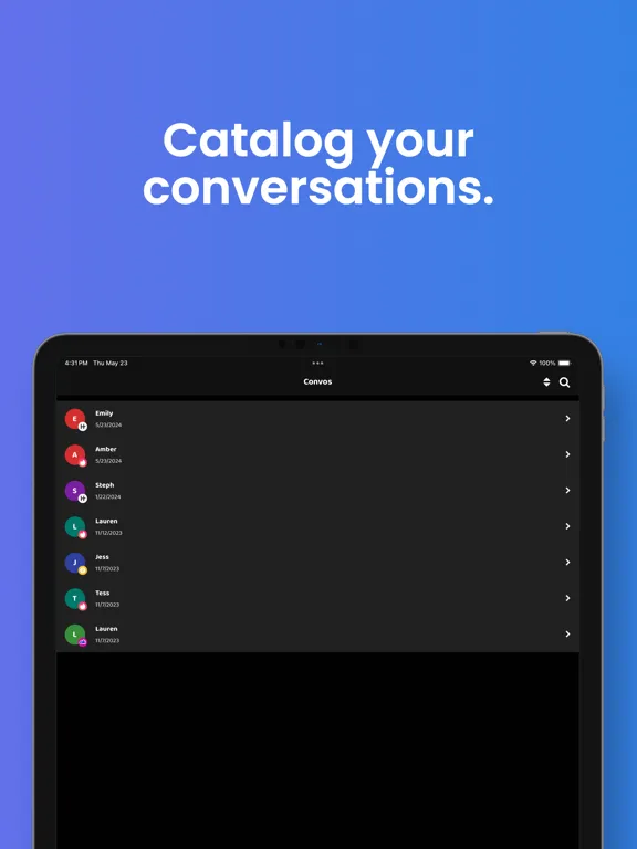 Tangkapan skrin FireTexts: AI Dating Assistant iPad 