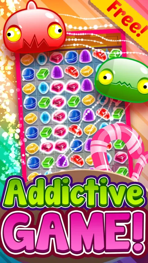 Captures d'écran de Candy Swap - sweetest star and match-3 angry juice heroes swap free