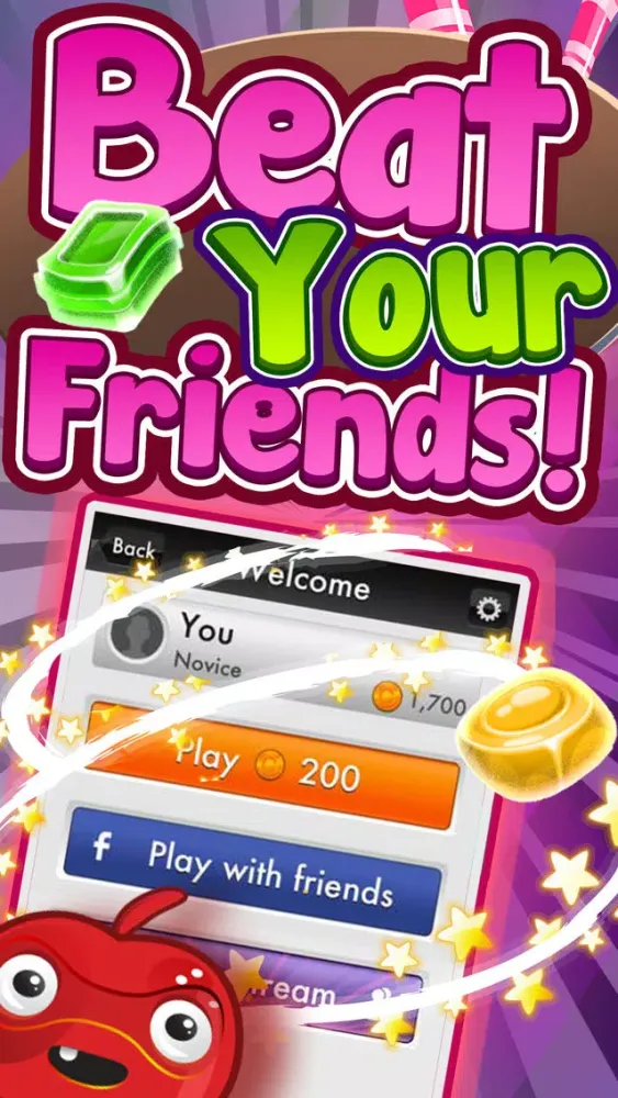 Captures d'écran de Candy Swap - sweetest star and match-3 angry juice heroes swap free