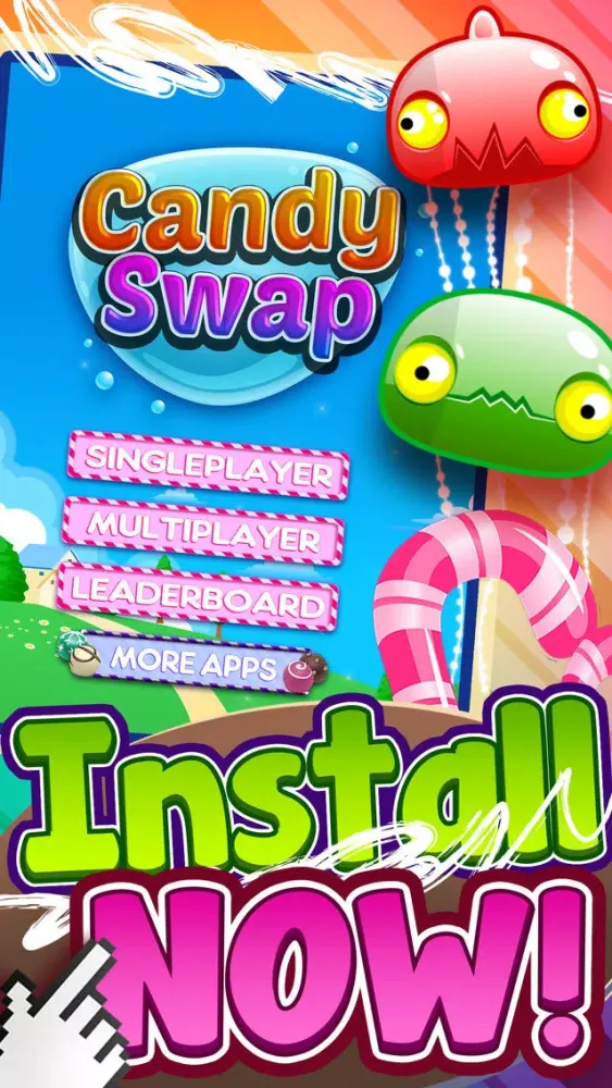 Captures d'écran de Candy Swap - sweetest star and match-3 angry juice heroes swap free