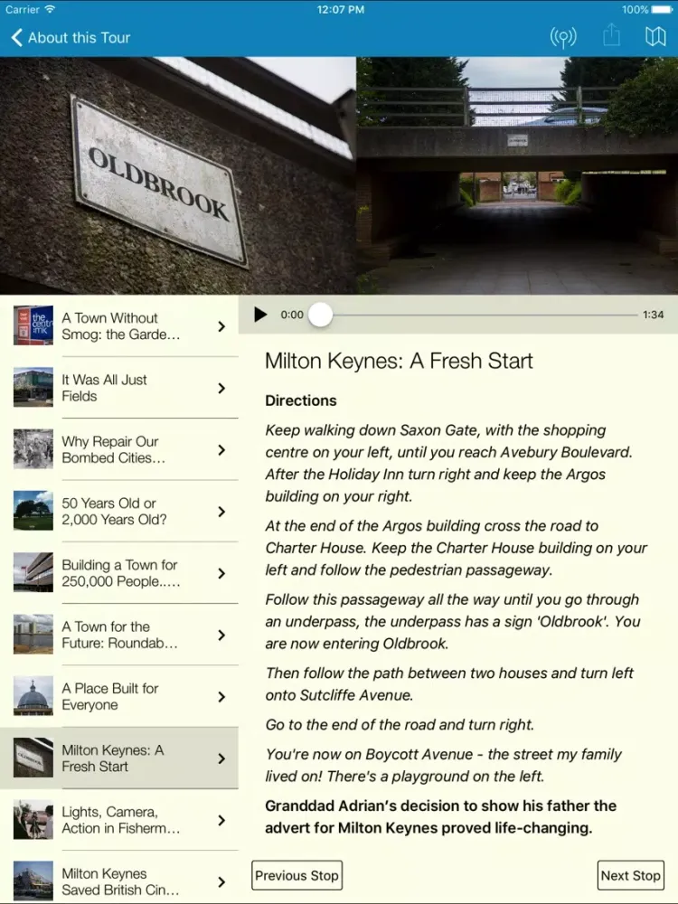My MK Heritage Walking Tour iPad  Screenshots
