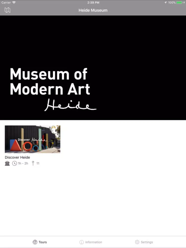Tangkapan layar Heide Museum of Modern Art iPad 