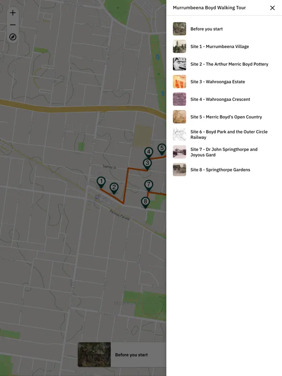 Glen Eira Walking Tours iPad  Screenshots