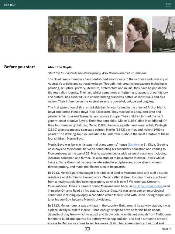 Glen Eira Walking Tours iPad  Screenshots