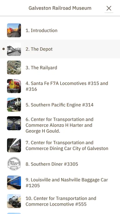 Capturas de pantalla de Galveston Railroad Museum